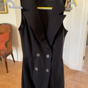 Mi Ami, XSmall, Elegant Black Sleeveless skort dress